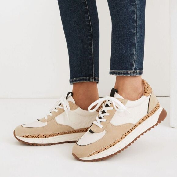 Madewell Women’s Kickoff Trainer Sneakers – Aged Stucco Multi, W8M / M6.5 US - Picture 1 of 5